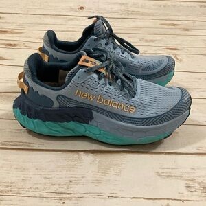 New Balance Women's Fresh Foam X More Trail v3 running Chrome Blue Terrarium' 8